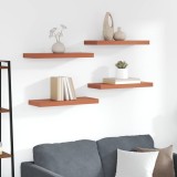 vidaXL Raft de perete 4 pcs Roșu 50 x 23 x 4 cm Lemn compozit 42019928