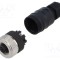 Conector M12 mufă mamă 4 pini 4A 125V IP67 drept pe cablu LUTRONIC