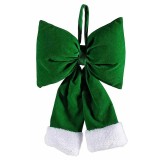 Fundita Craciun catifea verde blanita alba cm 18 x 6 x 28 H
