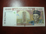 AFRICA DE EST / COASTA DE FILDES 10000 FRANCI 1999