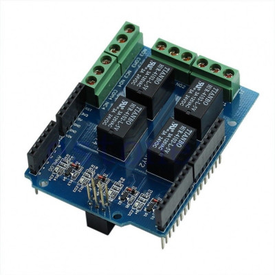 Modul placa expansiune 4 relee pentru arduino foto