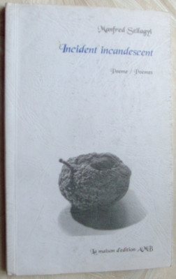 MANFRED SZILAGYI: INCIDENT INCANDESCENT(POEME, ed. bilingva, dedicatie/autograf) foto
