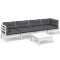 Set mobilier de gradina cu perne, 5 piese, lemn masiv de pin
