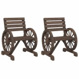 Cumpara ieftin Scaune de gradina, 2 buc., 58x58x78,5 cm, lemn masiv de brad