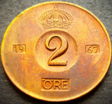 Moneda 2 ORE - SUEDIA, anul 1967 *cod 3347 B = A.UNC
