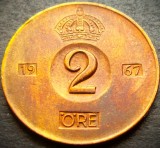 Moneda 2 ORE - SUEDIA, anul 1967 *cod 3347 B = A.UNC