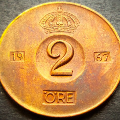 Moneda 2 ORE - SUEDIA, anul 1967 *cod 3347 B = A.UNC