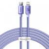 Cablu Date si Incarcare USB-C - Lightning Baseus Crystal Shine Series, 20W, 2m, Mov CAJY000305, Apple