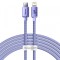 Cablu Date si Incarcare USB-C - Lightning Baseus Crystal Shine Series, 20W, 2m, Mov CAJY000305