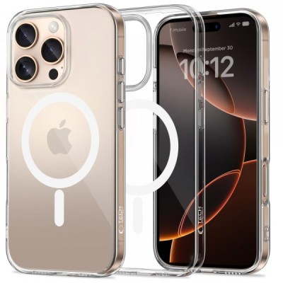 Husa MagSafe pentru Apple iPhone 16 Pro, Tech-Protect, Flexair+, Transparenta foto