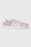 adidas sneakers din piele intoarsă COURT culoarea roz ID6281