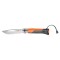 Cutit de buzunar cu fluier N&deg;08, inox, 8,5 cm, "Outdoor", Soft Orange - Opinel