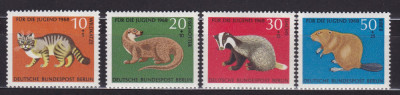 GERMANIA 1968 FAUNA ANIMALE SERIE MNH foto