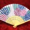 EVANTAI LEMN SI MATASE DECOR FLORAL CU HORTENSIE 36 CM