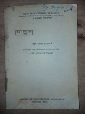 Fisa tehnologica: Revizia bateriilor stationare de acumulatoare foto