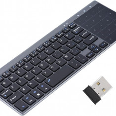 Mini tastatură fără fir de 2 Ghz cu tastatură numerică cu touchpad Telecomandă u