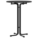 Cumpara ieftin Masa de bar, negru, &Oslash;70x110 cm, lemn prelucrat si otel
