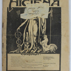 HIGIENA , REVISTA PENTRU PREINTAMPINAREA BOLILOR SI PASTRAREA SANATATII , ANUL II , NR. 39 , 15 AUG. 1913