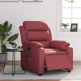 vidaXL Fotoliu rabatabil electric, roșu vin, piele ecologică 3205032