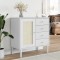 vidaXL Servantă SENJA, aspect ratan alb, 80x40x80 cm, lemn masiv pin 358038