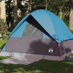 vidaXL Cort de camping cupolă pentru 4 persoane, albastru, impermeabil