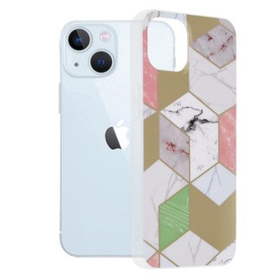 Husa pentru iPhone 13 - Techsuit Marble Series - Purple Hex foto
