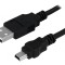 Cablu USB 2.0 A-B Mini Nichelat 1.8m Negru