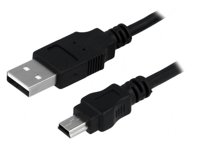Cablu USB 2.0 A-B Mini Nichelat 1.8m Negru
