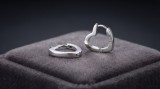 Cercei Huggie Argint 925 Inima Minimalista Femei 12mm Atcom
