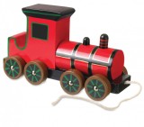 Jucarie de tras Locomotiva cu aburi Orange Tree Toys