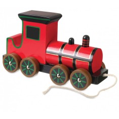 Jucarie de tras Locomotiva cu aburi Orange Tree Toys