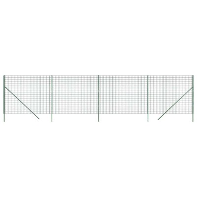 Gard plasa de sarma, verde, 1,4x10 m, otel galvanizat foto