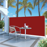 VidaXL Copertină laterală retractabilă de terasă, roșu, 140x300 cm