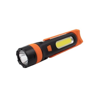 Lanterna universala LED COB, 6000K, 3W COB/LED, IP20, negru/portocaliu foto