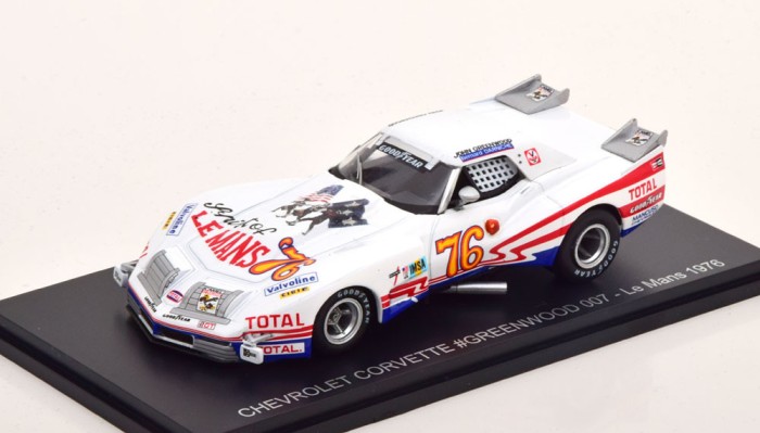 Macheta CHEVROLET CORVETTE 24H LE MANS 1976 - Spark, scara 1/43, noua.