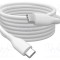 Cablu USB 2.0 USB C 2m alb nichelat DIGITUS