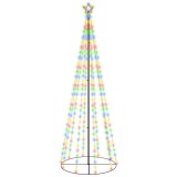 Cumpara ieftin Brad de Craciun conic, 310 LED-uri, multicolor, 100x300 cm