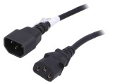 Cablu Prelungitor IEC C13 la C14 5m Negru 10A