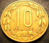 Moneda exotica 10 FRANCI - AFRICA CENTRALA (CAMERUN), anul 1978 * cod 3951 A