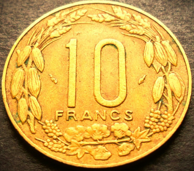 Moneda exotica 10 FRANCI - AFRICA CENTRALA (CAMERUN), anul 1978 * cod 3951 A foto