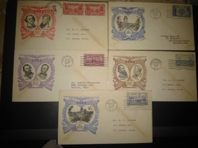 11 plicuri FDC SUA foto