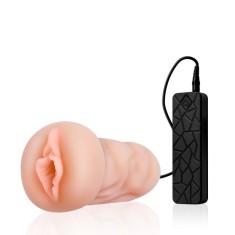 EASY JOB - RUTH - Masturbator pentru barbati cu orificiu pentru corp care modeleaza vaginul, telecomanda, ou vibrator inserabil si 10 functii de vibra foto