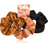 Cumpara ieftin Revolution Haircare Satin Scrunchie Elastice pentru par culoare Black/Blush/Nude 3 buc