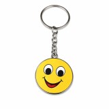 Cumpara ieftin Breloc chei emoticon zambitor, metalic, galben, 9.8 x 3.8 cm, inel 2.6 cm, accesoriu decorativ