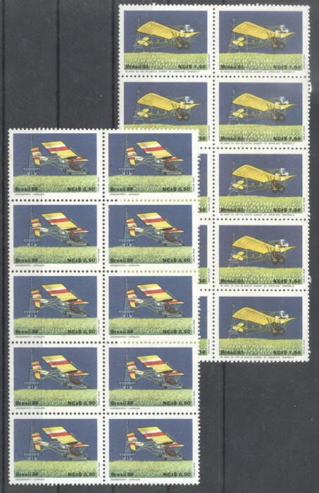 Brazil 1989 Aviation Aeroplanes x 10 MNH DA.039