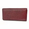 Portofel Dama Piele Naturala Visiniu Hassion A01 Purpleish-Red Elegant Multi-Compartiment Carduri Monede Acte Inchidere Magnetica