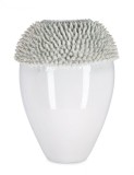 Cumpara ieftin Vaza flori ceramica alba verde Iku 33x32x47.5 cm