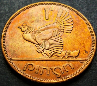 Moneda istorica 1 PENNY / PINGIN - IRLANDA, anul 1968 * cod 2323 foto