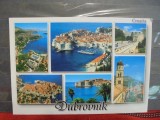 CROATIA - DUBROVNIK - 6 POZE AERIENE ALE ORASULUI SI ALE GOLFULUI LA MAREA ADRIATICA - CIRCULATA, TIMBRATA -