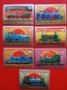 Timbre Guinea Ecuatorială: Serie Completă Locomotive, MNH, Colecție
